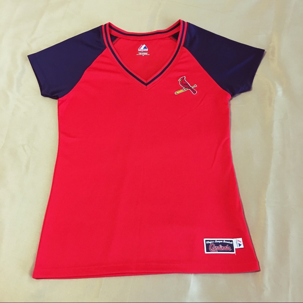 Ladies St Louis Cardinals Jersey Size M  V-neck